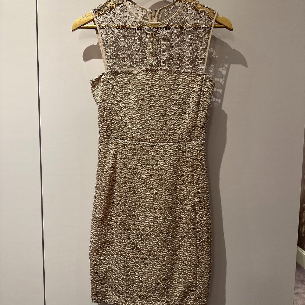 Diane Von Furstenberg Pale Pink sleeveless Lace Dress. Size 0.
